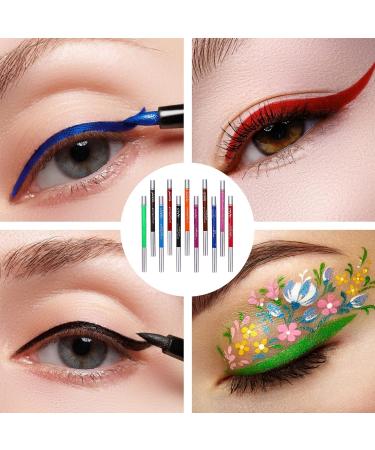 BELLIFFY 12 Pcs 1 Set Shadow Set Creative Eyeliners Waterproof Eyeliner Makeup Kit Colorful Plastic - Buy Online on GoSupps.com