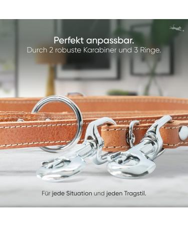 Freudier 2m Adjustable Dog Leash | Premium Certified Leather | Stylish Amstelpark Collection (Cognac 25mm) | Made in Holland - Buy Online on GoSupps.com