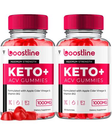 (2 Pack) Boostline Keto Plus ACV Gummies Boost Line Keto ACV Gummies Advanced Apple Cider Vinegar 1000MG Vitamin Supplement Vegan Formula Women Men Boostline Keto ACV Maximum Strength (120 Gummies)