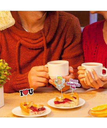 Valentine s Day Food Picks Cupcake Toppers Decorations - Appetizers Toothpicks Sticks V-Day Dinner Party Supplies 144Ct - Buy Online on GoSupps.com