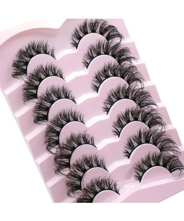 Fluffy Mink Lashes Cat's Eye 5D Volume - 7 Pairs of Fairy False Eyelashes for Stunning Eyes - Buy Online on GoSupps.com