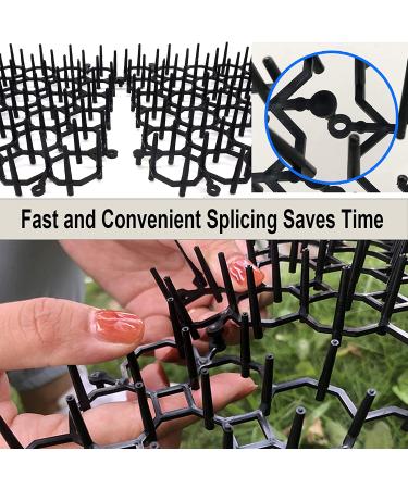 Set of 12 HZXMKB Cat Repellent Outdoor Indoor Scat Mats - Garden Plastic Spikes Scratch Network - Stop Dogs and Cats - Animal Barrier - Buy Online on GoSupps.com