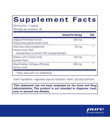 Pure Encapsulations DGL Plus | 60 Capsules | Gastrointestinal Health Support - Buy Online on GoSupps.com
