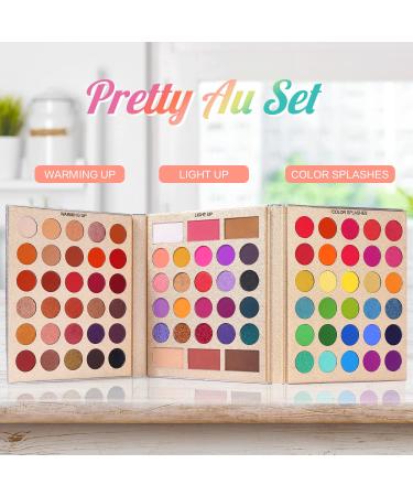 UCANBE Pretty All Set Eyeshadow Palette - Pro 86 Colors Makeup Kit for Eyes, Contour, Blush - Matte, Shimmer, Highlighters - All In One Holiday Gift Set - Buy Online on GoSupps.com