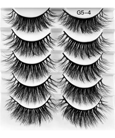 fdsmall False Eyelashes 8D Curl Wispy Long Lashes Fluffy Natural Look False Eyelashes 15 MM Faux Mink Lashes Soft Reusable Eye Lashes 5 Pairs (G5-4) - Buy Online on GoSupps.com