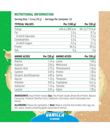 Applied Nutrition Critical Plant Protein Vanilla 1800g Vanille 1800g - Buy Online on GoSupps.com