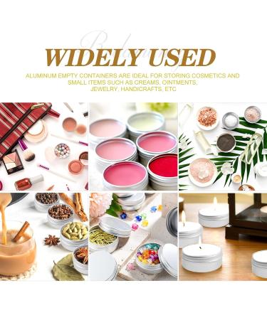 Redamancy 20ml Aluminum Cream Cans - 20 Empty Metal Tins with Screw Lids 4 Spatulas & 40 Labels for Lotion Cosmetics Lip Balm & Mini Candles - Ideal for DIY & Craft Projects - Buy Online on GoSupps.com