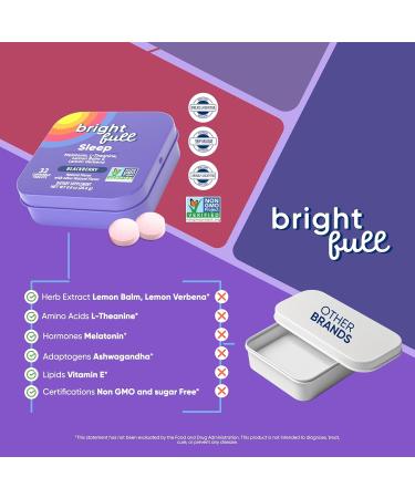 BRIGHTFULL Focus Sugar Free Drink Mix with Ashwagandha Lion s Mane & B Vitamins BlackBerry 21 Day Supply Sleep Aid with Melatonin & Herbs Cherry 32 Chewable Tablets - Buy Online on GoSupps.com