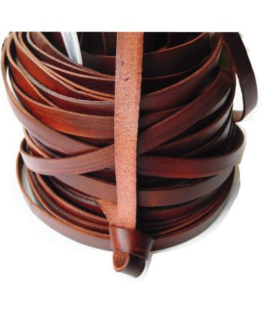 5 Yards Genuine Cow Hide Flat Leather Strip 10mmx2mm - Brown Leather Craft for Jewelry Making by LeatherRush - Buy Online on GoSupps.com