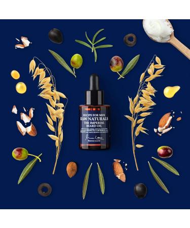 Buy Recipe for Men Raw Naturals Imperial Beard Oil 50ml - Softer Shinier Beard & Post-Shave Relief - International Shipping Available - Buy Online on GoSupps.com