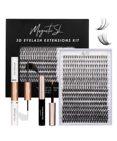 DIY Lash Extension Kit 320PCS Cluster Lashes C/D Curl Lash Clusters with Lash Bond and Seal and Lash Applicator Easy to Apply at Home for 10-16mm Individual Eyelash Extension Kit-(20D+50D-0.07D-KIT) 320PCS(20D+50D-0.07D) - Buy Online on GoSupps.com