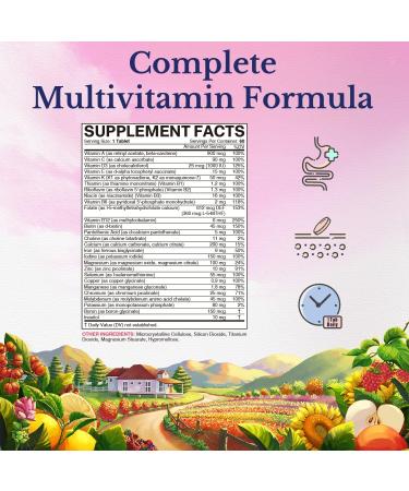 VITALITOWN Women's Multivitamin with High Levels of B-Vitamins Iron Zinc Magnesium - 60 Tablets - Buy Online on GoSupps.com