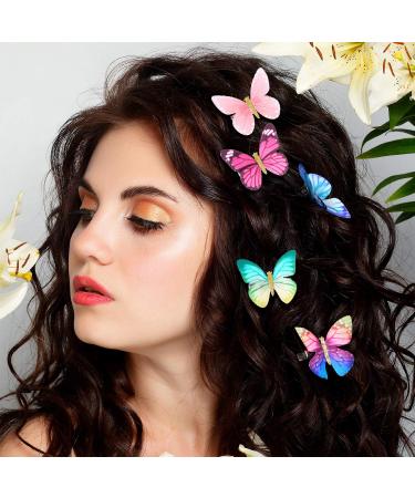 Glitter Butterfly Hair Clips Set for Teens and Women - 18 Pieces - Buy Online on GoSupps.com