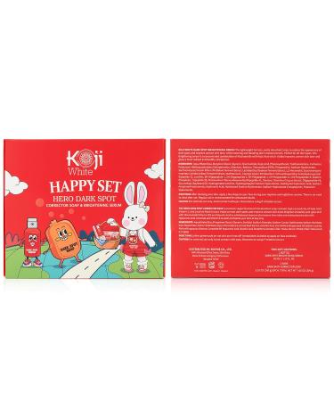 Koji White Facial Skin Care Set - Dark Spot Corrector Soap & Brightening Serum with Kojic Acid Niacinamide & Vitamin C - Vegan Moisturizer - Buy Online on GoSupps.com