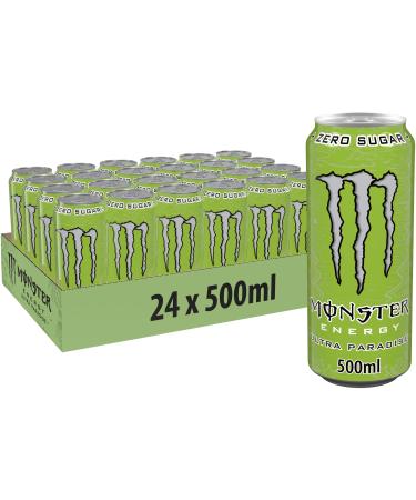 Monster Monster Energy Ultra Paradise - 24 x 500ml cans Zero Sugar and Low Calorie Energy Drink Light and Refreshing Kiwi and Lime Flavored Energy Drink