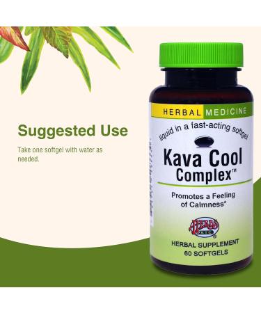 Herbs Etc. Kava Calm Complex - Herbal Supplement to Support Natural Relaxation - Supports Restful Sleep - Nerve Soothing Supplement - 60 Softgels (60 Servings) - Buy Online on GoSupps.com