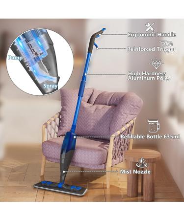 Spray Mop for Floor Cleaning with Refillable Bottle and 4 Washable Pads - Buy Online on GoSupps.com