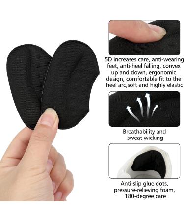 WLLHYF Heel Pads 2 Pairs - Self-Adhesive Shoe Repair and Anti-Slip Grips for Men and Women - Black - Buy Online on GoSupps.com