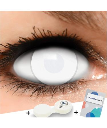 Dead Zombie Colored Contact Lenses - 100% White 60% Vision No Prescription Pack of 2 - International Shipping Available - Buy Online on GoSupps.com