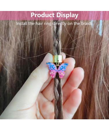 20 pieces braids jewellery butterfly braids metal cuffs lock clips hair accessories dreadlocks hair spirals clips hair beads dreadlock alloy hair braiding hair rings DIY women and men - Buy Online on GoSupps.com