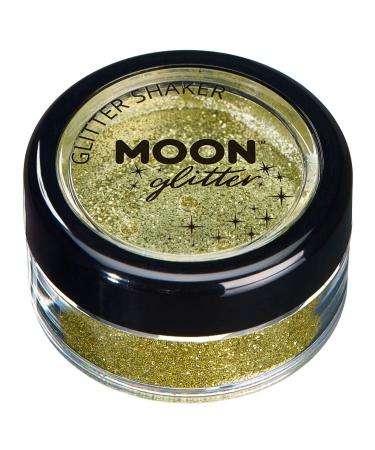 Classic Fine Glitter Shakers by Moon Glitter - Gold - Cosmetic Festival Makeup Glitter for Face Body Nails Hair Lips - 5g