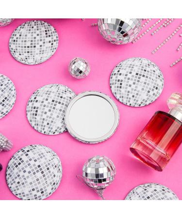 12 Pcs Disco Ball Compact Mirrors - Vintage Round Pocket Makeup Glass for Women - Portable Handheld Mini Mirror for Purse - Ideal for Gifts, Parties, and Travel - Buy Online on GoSupps.com