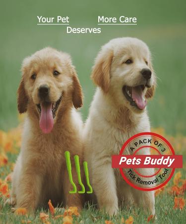 PETS BUDDY Tick Remover Tool 3 Pcs Tick Remover Tools for Dogs Cats Horses and Even Humans - Buy Online on GoSupps.com