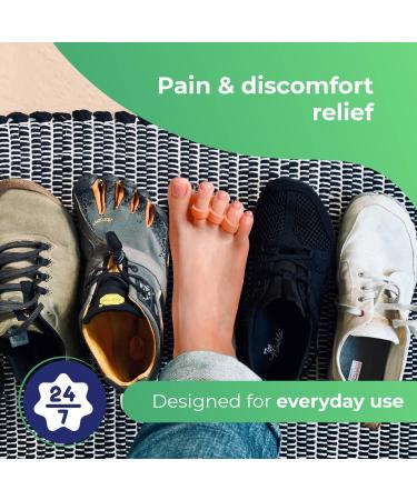 Hammer Toe Straightener & Corrector for Women and Men - Gel Separators for Overlapping Toes - Splint Cushion to Correct Toes - 4 Pack Beige - Buy Online on GoSupps.com