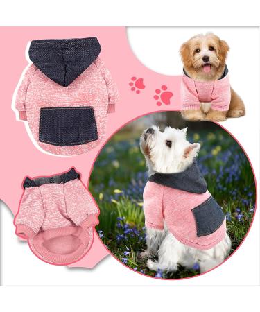 Waterproof Winter Dog Coat - Warm Jacket & Hoodie for Small Dogs | Fleece Puppy Sweater & Autumn Pet Clothing (1107debkb-Pink L) - Buy Online on GoSupps.com