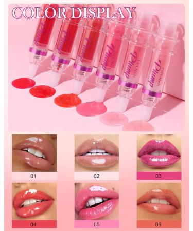 Lip Plumping Booster Lip Gloss Plump and Pout Lip Plumper Hydrating & Volumizes &Smooth Lip Wrinkles Enhancing Plump Effect for Fuller Lips High Shine Finish All-Day Wear Lip Glaze Oil Makeup-03+04 03#+04# - Buy Online on GoSupps.com