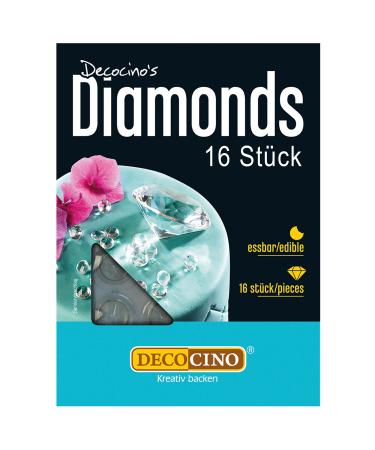 Decocino edible diamonds white (16 pieces)-sparkling edible gemstones-Kuchendeko & Tortendeko-for wedding cake decorations & birthday cakes - Buy Online on GoSupps.com