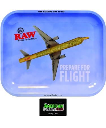 RAW Prepare for Flight Rolling Tray (Large) with American Rolling Club Scoop Card