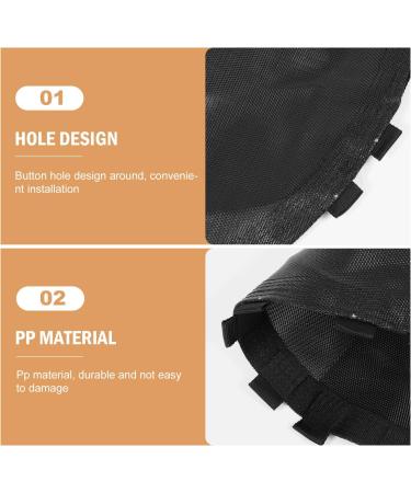 ABOOFAN Trampoline Replacement Jumping Mat Trampoline Round Mat Trampoline Accessory Black 80X80X0.2CM - Buy Online on GoSupps.com