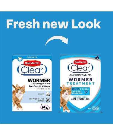 Bob Martin Clear Wormer for Cats - 2 Tablets | Clinically Proven Treatment for Kittens - Buy Online on GoSupps.com