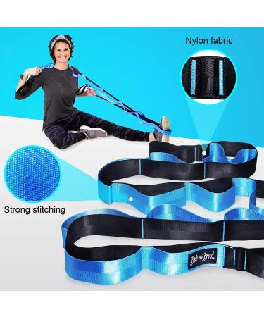 BOB AND BRAD 12 Loop Stretch Strap with Carry Bag for Stretching & Physical Therapy - Non-Elastic Yoga Strap for Pilates, Dance, Gymnastics, Athletic Trainers - Buy Online on GoSupps.com