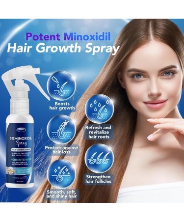 5% Minoxidil Hair Regrowth Treatment for Men & Women - 60ml Spray for Hair & Beard Growth - Buy Online on GoSupps.com