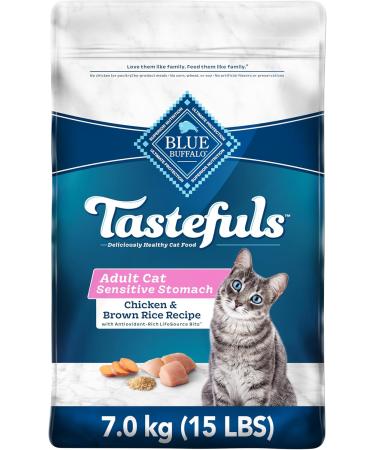 Blue Buffalo Weight Control Natural Adult Dry Cat Food Chicken and Brown Rice 6.8kg Bag Kibble Large Bag & Sensitive Stomach Natural Adult Dry Cat Food Chicken and Brown Rice 6.8kg Bag - Buy Online on GoSupps.com