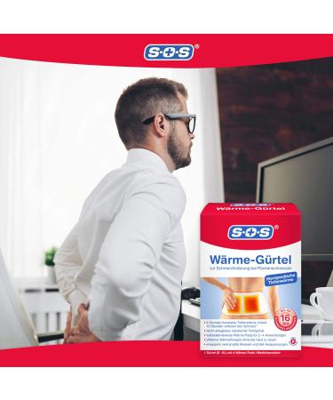 SOS Heat Belt for Back Pain Relief | 4-Pack Thermal Straps & Heat Pads | Cramp & Muscle Tension Support - Buy Online on GoSupps.com