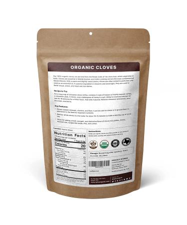 Organic Whole Cloves - 100% Pure USDA Organic - Non-GMO | Keto Friendly | Non-Irradiated - 16 OZ - Buy Online on GoSupps.com