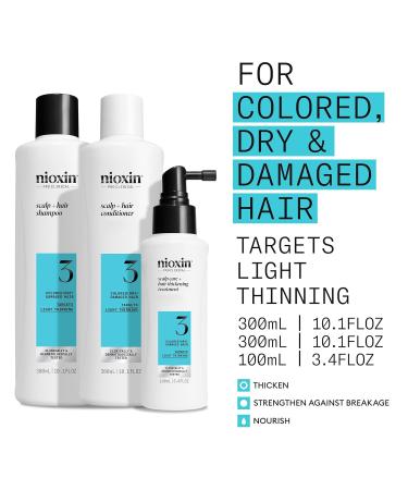 Nioxin Scalp + Hair Thickening System 3 | Full Size Kit for Colored/Damaged Hair | Niacinamide & Biotin | 3 Month Supply | International Shipping Available - Buy Online on GoSupps.com
