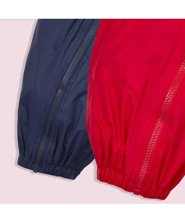 Metzuyan Unisex Baby Waterproof Puddle Rainsuit | All-In-One Dry Suit 12-18 Months | Red & Navy - Buy Online on GoSupps.com