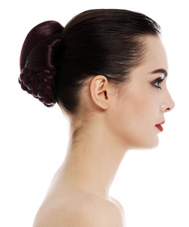 WIG ME UP HYD-6051-2/39 Hairpiece Bun - Braided Black Red Mix Chignon for Stylish Updos - Buy Online on GoSupps.com