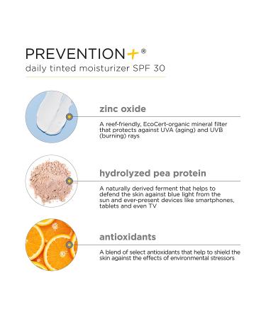 IMAGE Skincare Prevention Daily Tinted SPF 30 Moisturizer 3.2 oz - Multi Benefit Sun Protection - Buy Online on GoSupps.com