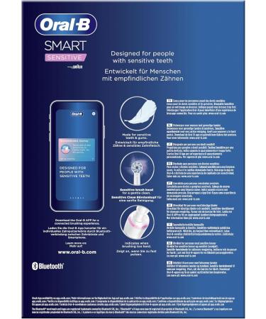 Buy Oral-B Smart Sensitive Electric Toothbrush - 5 Cleaning Modes Bluetooth App Visual Pressure Control Travel Case - Perfect Gift for Dental Care - White - Buy Online on GoSupps.com
