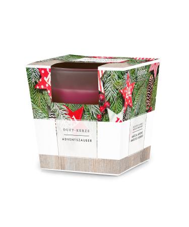 Pajoma fragrance candle Advent magic - in satin glass |120g of wax weight burning time: 25 hours in a noble gift packaging |Premium quality Advent magic 1