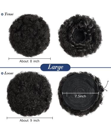 YAMEL Afro Puff Drawstring Ponytail Large Bun Extensions Darkest Brown Synthetic Updo Hair Pieces for Black Women Darkest Brown Large (Pack of 1) - Buy Online on GoSupps.com