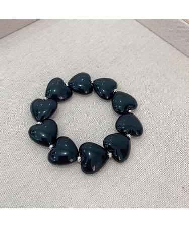 Southjieling Adjustable Acrylic Heart-Bone Chain | Personalized Pearl Jewelry & Petite Heart Necklace/Bracelet for Girls - Trendy Transparent Design - Buy Online on GoSupps.com