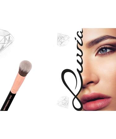 Luvia E101 Concealer Brush - Vegan Black/Rose Gold Buffer Brush for Flawless Makeup - Buy Online on GoSupps.com