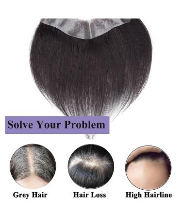 SEGO Men's Hairline V-Shape Remy Human Hair - Jet Black 6 Inch Thin 4x18 cm - Ultimate Hair Solution for Men - Buy Online on GoSupps.com