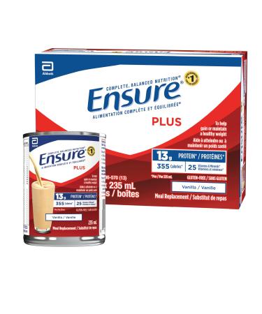 Ensure Plus Meal Replacement Complete Balanced Nutrition Vanilla 12 x 235 mL Can BEVERAGE